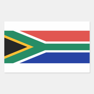 Zuid-Afrikaanse vlag, vlag van Zuid-Afrika Rechthoekige Sticker