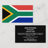 Zuid-Afrikaanse vlag, vlag van Zuid-Afrika Visitekaartje (Voorkant / Achterkant)