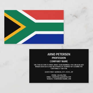 Zuid-Afrikaanse vlag, vlag van Zuid-Afrika Visitekaartje