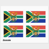 Zuid-Afrikaanse Vlag & Wapen, Zuid-Afrika Rechthoekige Sticker (Vel)