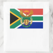 Zuid-Afrikaanse Vlag & Wapen, Zuid-Afrika Rechthoekige Sticker (Tas)