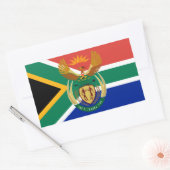 Zuid-Afrikaanse Vlag & Wapen, Zuid-Afrika Rechthoekige Sticker (Envelop)