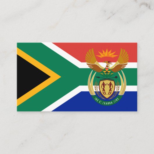 Zuid-Afrikaanse Vlag & Wapen, Zuid-Afrika Visitekaartje (Voorkant)