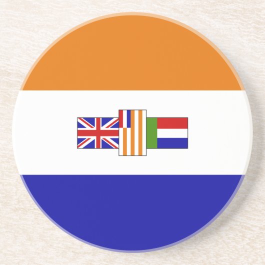 Zuid-Afrikaanse vlag Zandsteen Onderzetter (Voorkant)