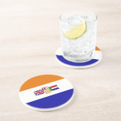 Zuid-Afrikaanse vlag Zandsteen Onderzetter (Zijkant)