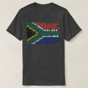 Zuid-Afrikaanse voedselvlag T-shirt