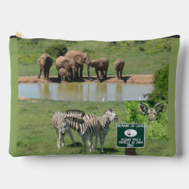 Zuid-Afrikaanse zebra's en leeuwen accessoire tas