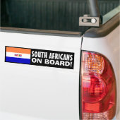 Zuid-Afrikanen aan boord! Bumpersticker (Op Truck)