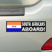 Zuid-Afrikanen aan boord! Bumpersticker (Op auto)