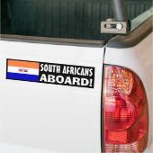 Zuid-Afrikanen aan boord! Bumpersticker (Op Truck)