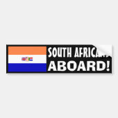 Zuid-Afrikanen aan boord! Bumpersticker (Voorkant)