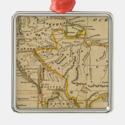 Zuid - Amerika 11 Metalen Ornament (Voorkant)