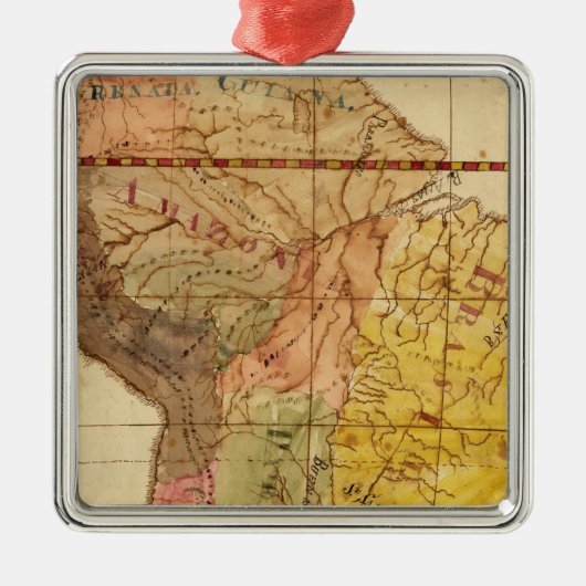 Zuid - Amerika 15 Metalen Ornament (Voorkant)