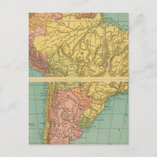 Zuid-Amerika 20 Briefkaart (Voorkant)