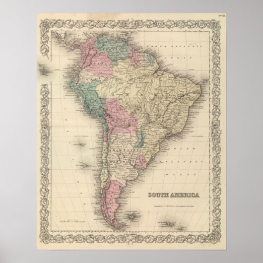 Zuid-Amerika 20 Poster (Voorkant)