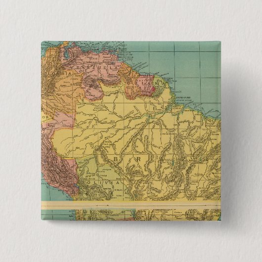 Zuid-Amerika 20 Vierkante Button 5,1 Cm (Voorkant)