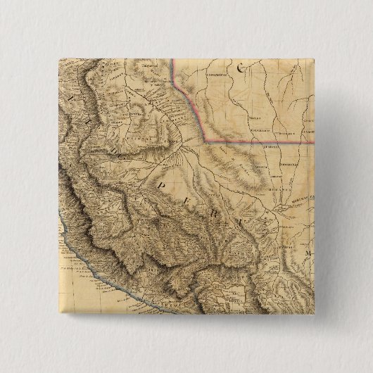 Zuid-Amerika 34 Vierkante Button 5,1 Cm (Voorkant)