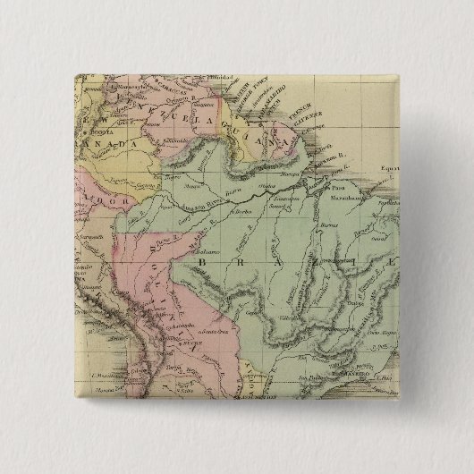 Zuid-Amerika 35 Vierkante Button 5,1 Cm (Voorkant)