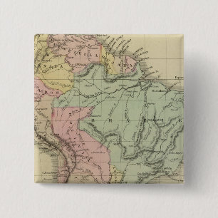 Zuid-Amerika 35 Vierkante Button 5,1 Cm