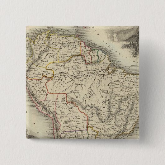 Zuid-Amerika 35 Vierkante Button 5,1 Cm (Voorkant)