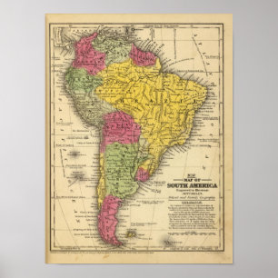 Zuid-Amerika 6 Poster
