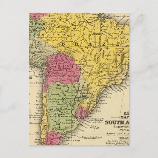 Zuid-Amerika 8 Briefkaart (Voorkant)