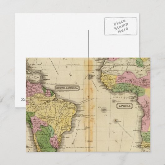 Zuid-Amerika, Afrika Briefkaart (Voorkant / Achterkant)