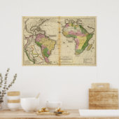 Zuid-Amerika, Afrika Poster (Keuken)