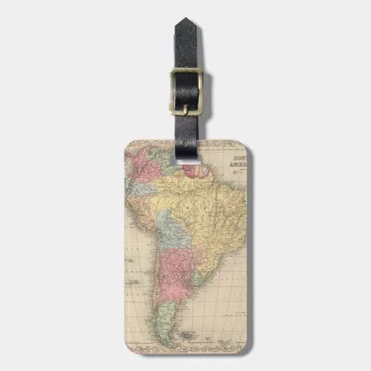 Zuid-Amerika. Bagagelabel (Voorkant verticaal)