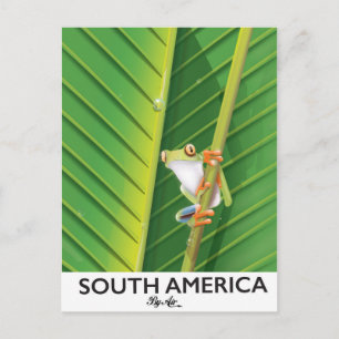 Zuid-Amerika Boomkikker vakantieposter Briefkaart