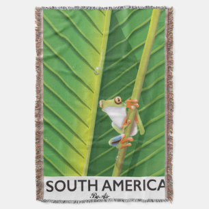 Zuid-Amerika Boomkikker vakantieposter Deken
