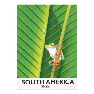 Zuid-Amerika Boomkikker vakantieposter Foto Afdruk