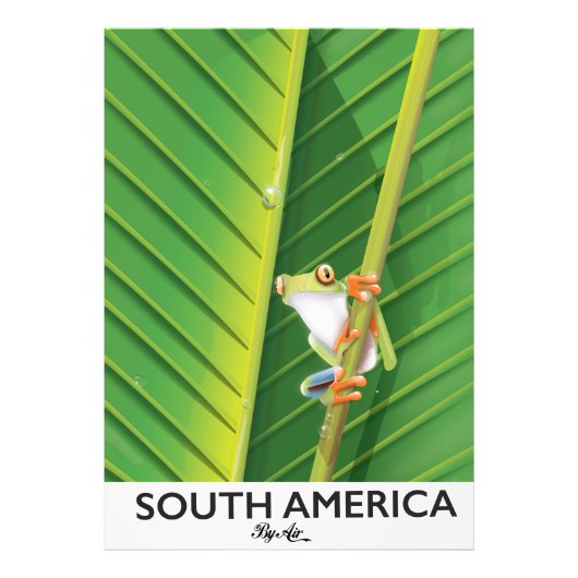Zuid-Amerika Boomkikker vakantieposter Foto Afdruk (Voorkant)