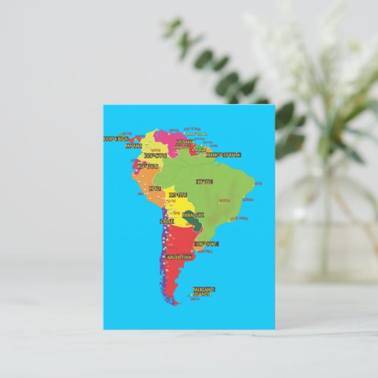 Zuid-Amerika Briefkaart (Staand voorkant)