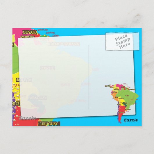 Zuid-Amerika Briefkaart (Achterkant)