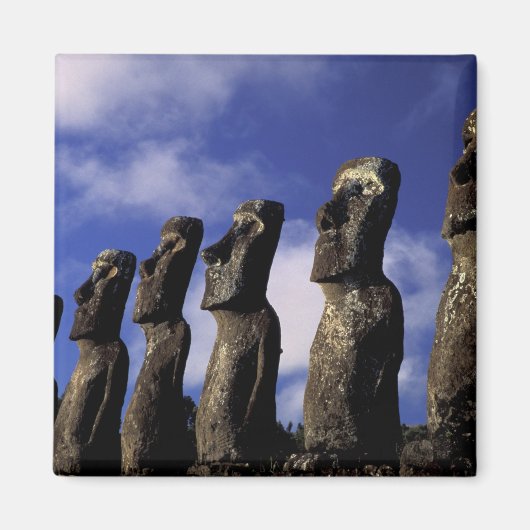 Zuid-Amerika, Chili, Paaseiland, Ahu Akiri. Magneet (Voorkant)