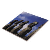 Zuid-Amerika, Chili, Paaseiland, Ahu Akiri. Tegeltje (Zijkant)