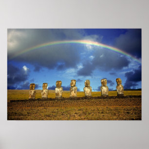 Zuid-Amerika, Chili, Paaseiland. De volledige Poster