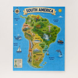Zuid-Amerika Educatieve Landkaart Legpuzzel voor K