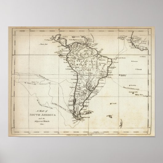 Zuid-Amerika en de aangrenzende eilanden Poster (Voorkant)
