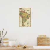 Zuid-Amerika in 1823 Poster (Keuken)