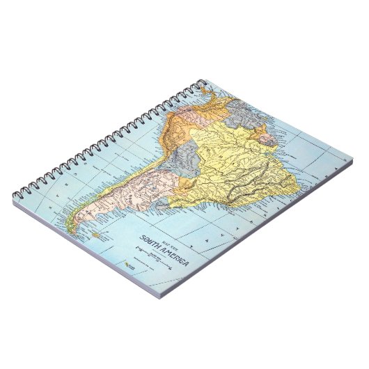 ZUID-AMERIKA: KAART, c1890 Notitieboek (Linkerzijde)