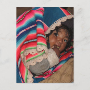 Zuid-Amerika Kinderen, Zuid-Amerikaans Kind, Baby Briefkaart