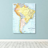 ZUID-AMERIKA: MAP, c1890 Canvas Afdruk (Insitu (Houten vloer))