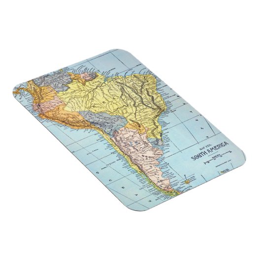 ZUID-AMERIKA: MAP, c1890 Magneet (Rechterzijde)