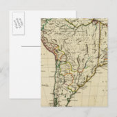 Zuid-Amerika met grenzen Briefkaart (Voorkant / Achterkant)