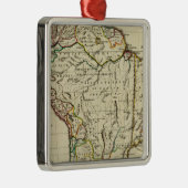 Zuid-Amerika met grenzen Metalen Ornament (Rechts)