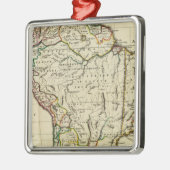 Zuid-Amerika met grenzen Metalen Ornament (Links)