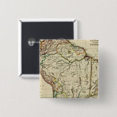 Zuid-Amerika met grenzen Vierkante Button 5,1 Cm (Voorkant /achterkant)