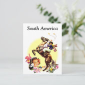 Zuid-Amerika, oud briefkaart (Staand voorkant)